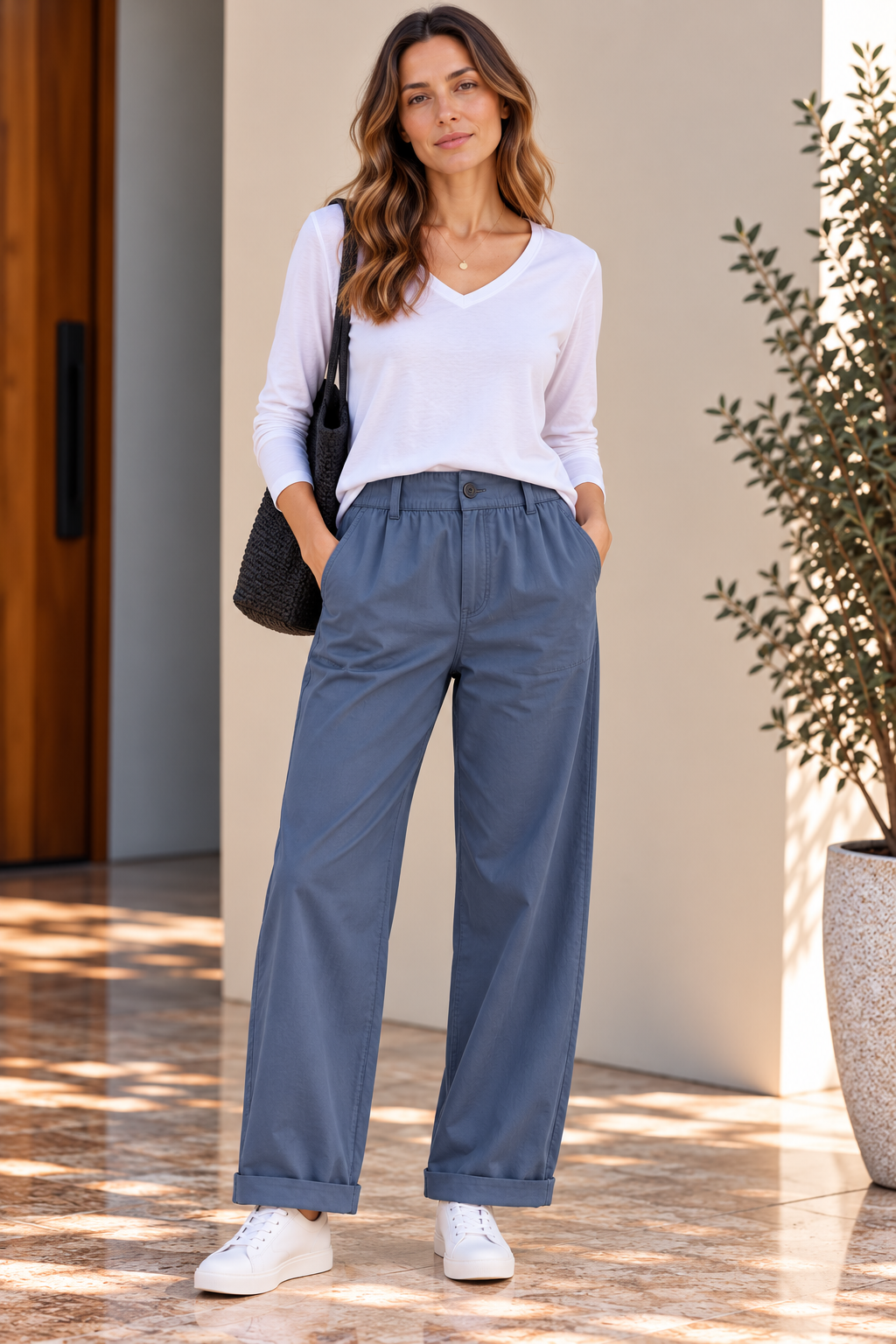 Pantalón Docker Celeste