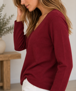 Alternative view of Sweater Luz Borgoña