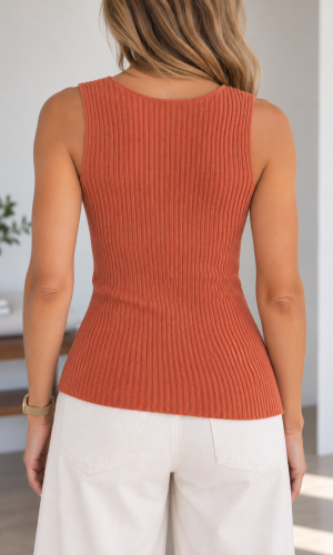 Alternative view of Polera Asimètrica Naranja