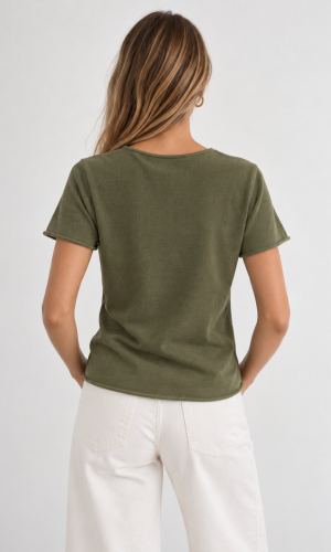 Polera Cruz Verde Musgo - Imagen 3