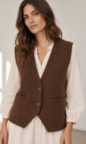 GIlet Fran Chocolate