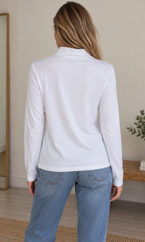 Alternative view of Polera Fox Blanco