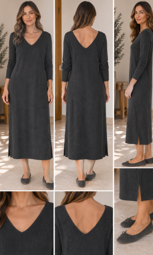 Vestido Maltes Gris Oscuro - Imagen 3
