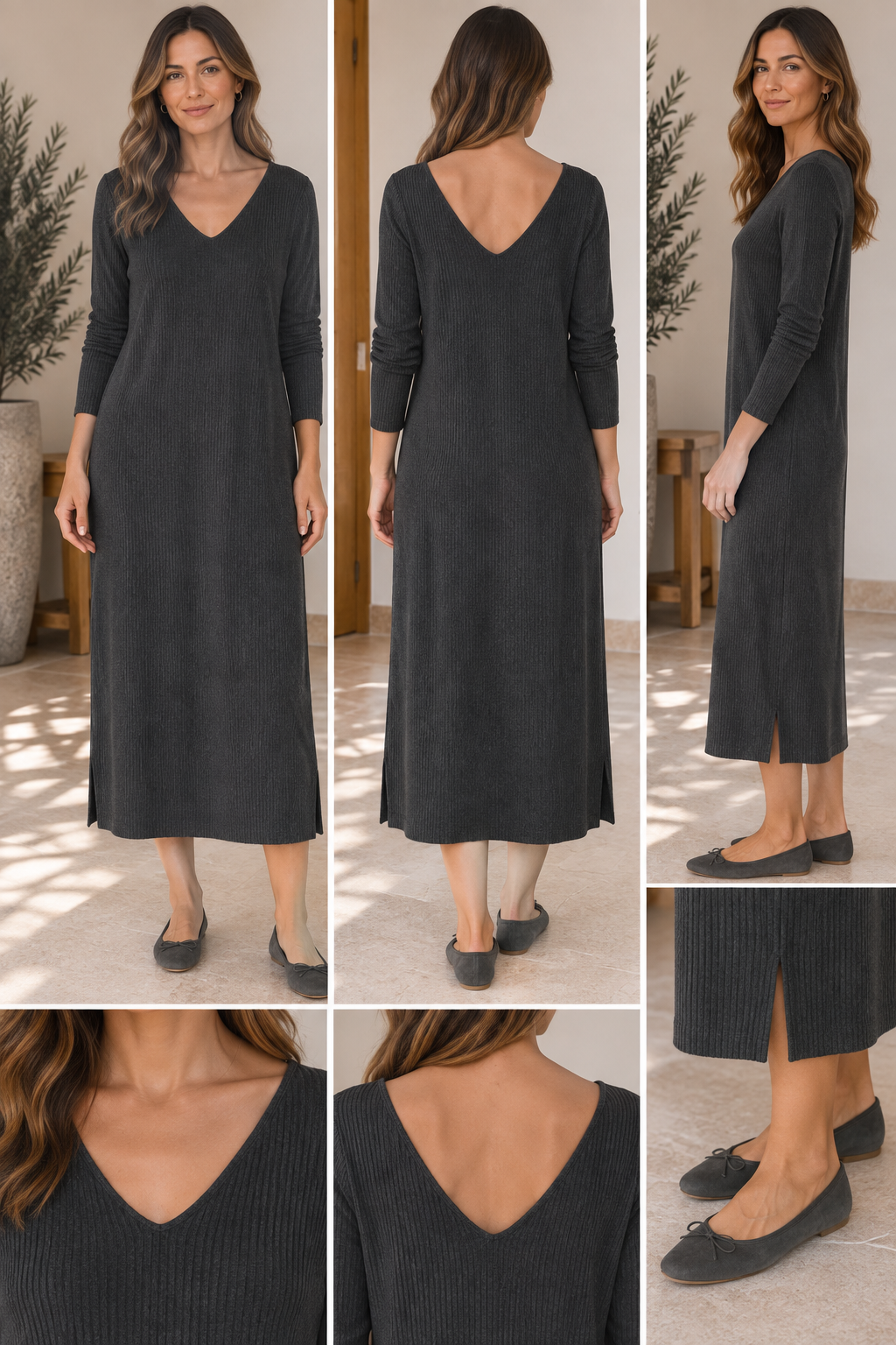 Vestido Maltes Gris Oscuro - Imagen 3