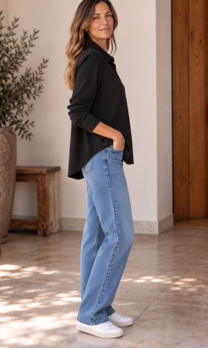 Alternative view of Camisa Collie Negro