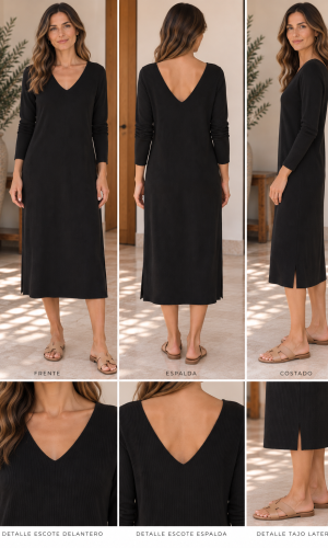 Vestido Maltes Negro - Imagen 4