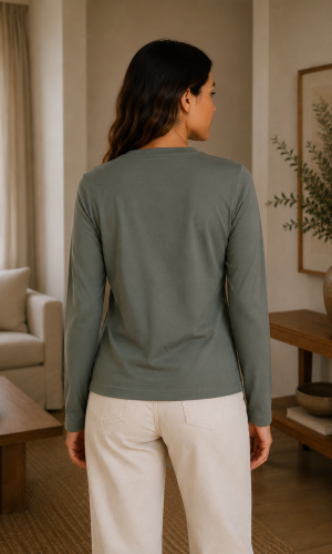 Alternative view of Polera Collie Verde Seco