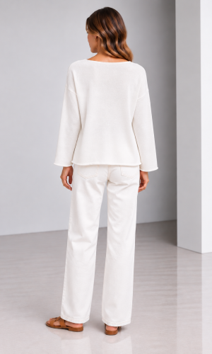 Alternative view of Sweater Aurora Blanco