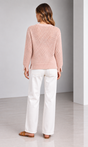 Sweater Calado Linda Rosa - Imagen 2