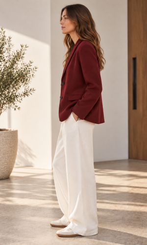 Alternative view of Blazer Binni Borgoña