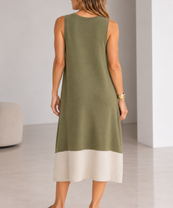 Alternative view of Vestido Abril Verde Seco