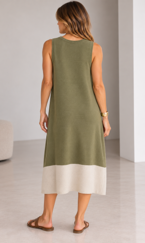 Vestido Abril Verde Seco - Imagen 2