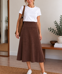 Falda Boyero Angora Chocolate