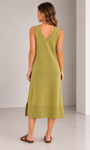 Vestido en V Cala Verde Seco - Imagen 3