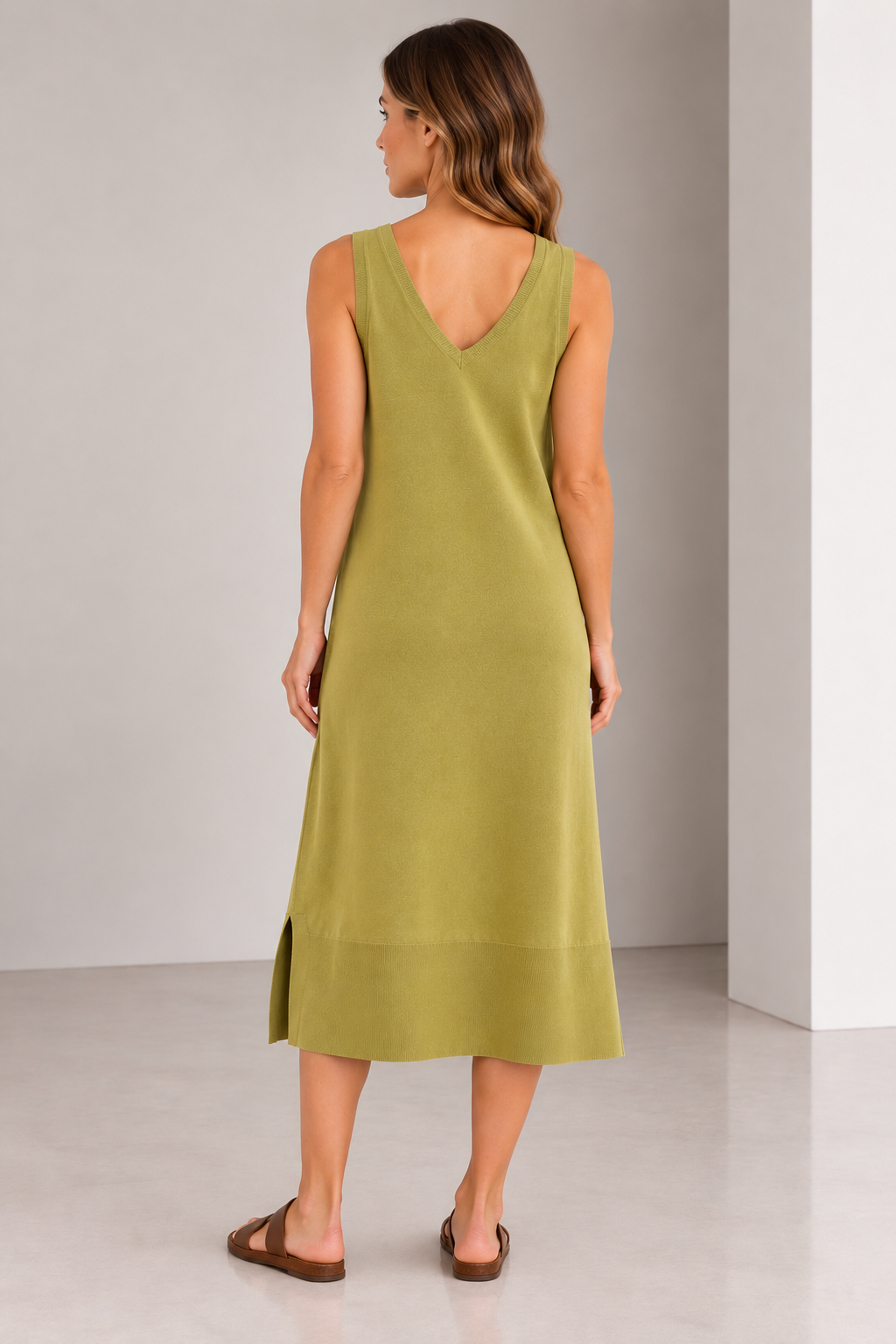 Vestido en V Cala Verde Seco - Imagen 3