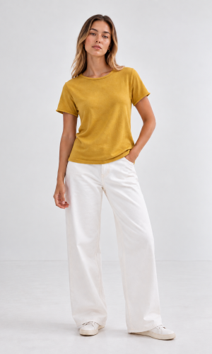 Polera Cruz Mostaza