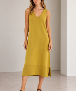 Vestido en V cala Amarillo