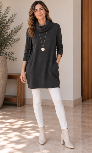 Vestido Terrier Gris Oscuro - Imagen 4