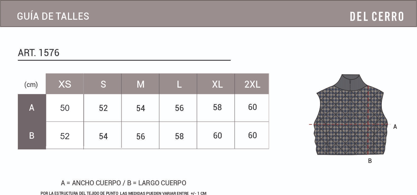 Tabla de medidas