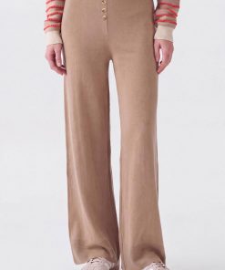 Pantalón con Botones Beige