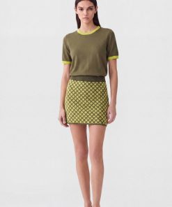 Falda Jackard Gigi Cemento