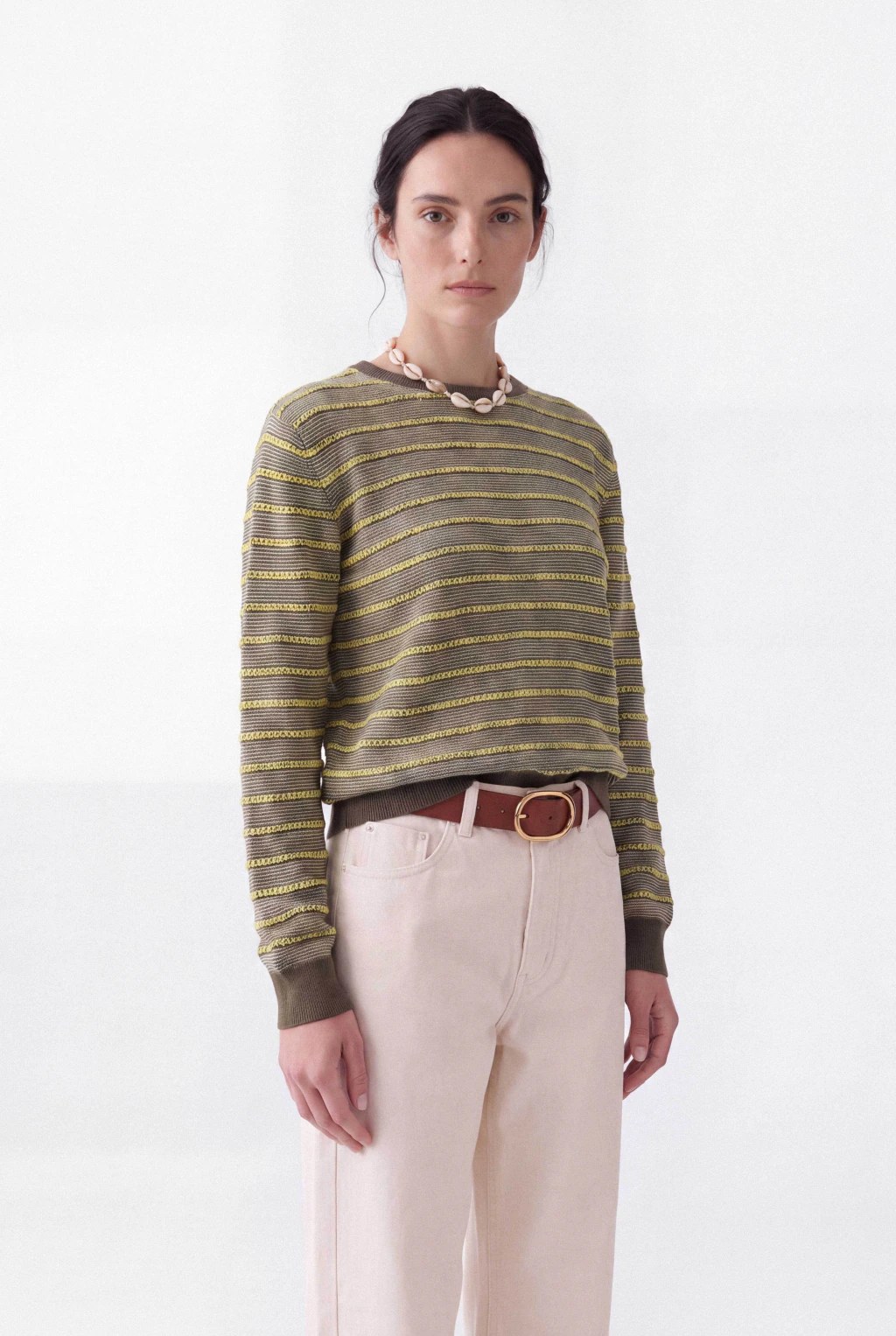 Sweater Jackard Bella Cemento