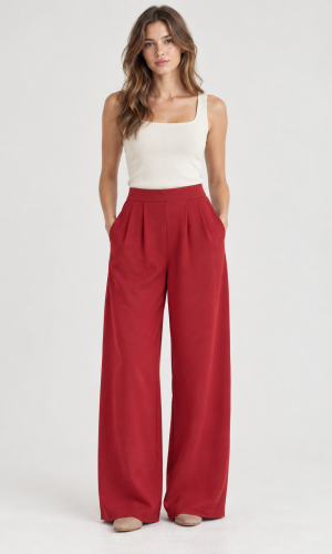 Pantalón Pinzado Rojo