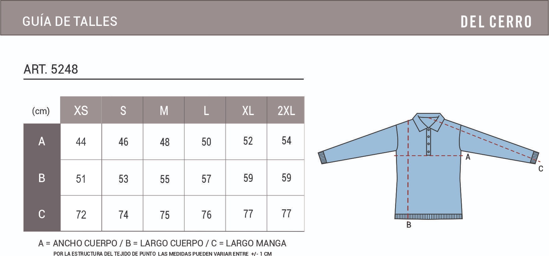 Tabla de medidas