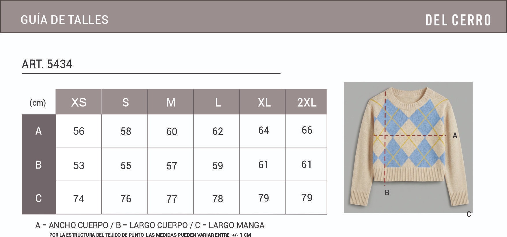 Tabla de medidas