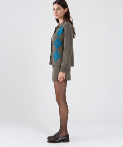 Alternative view of Camisa Rombos Verde Seco