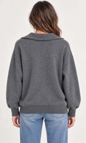Sweater Cuello Polo Grafito - Imagen 3