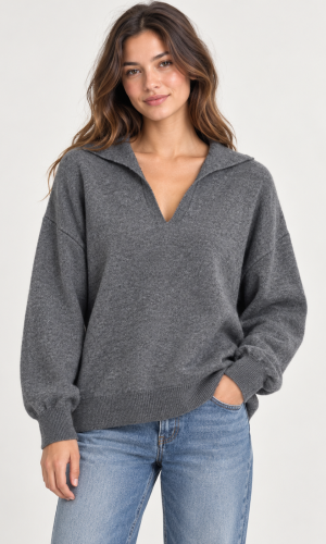 Sweater Cuello Polo Grafito