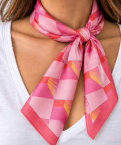 Pañuelo Geométrico Fucsia