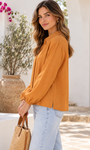 Camisa Pit Naranja