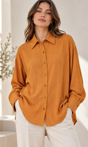 Alternative view of Camisa Laika Naranja