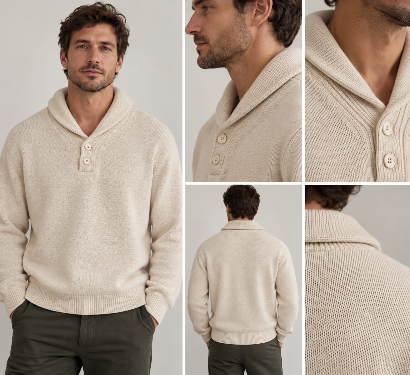 Sweater Smoking Natural - Imagen 4