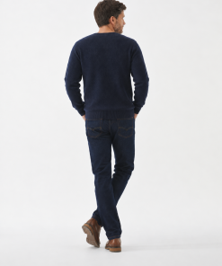 Sweater Punto Arroz Larrea Azul Marino
