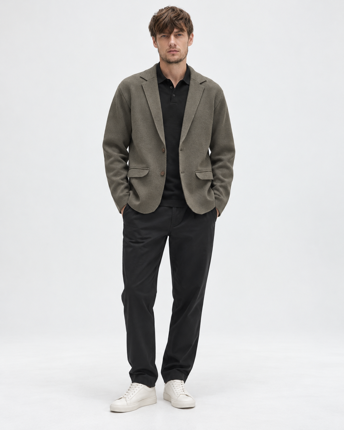Blazer Tramado Boy Verde Seco