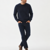 Sweater Punto Arroz Larrea Azul Marino