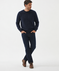 Sweater Punto Arroz Larrea Azul Marino