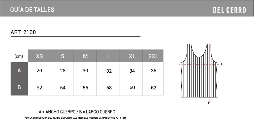 Tabla de medidas
