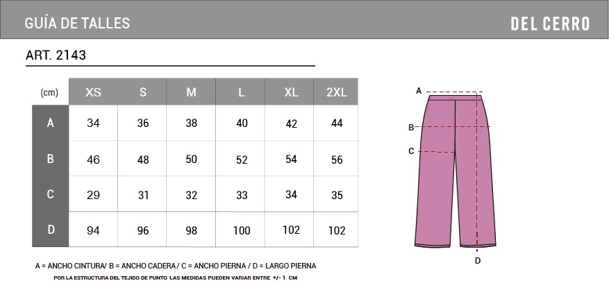 Tabla de medidas
