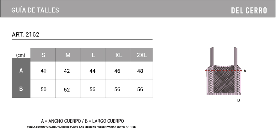Tabla de medidas