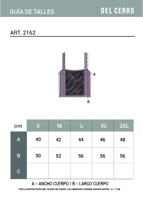 Tabla de medidas