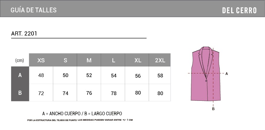 Tabla de medidas