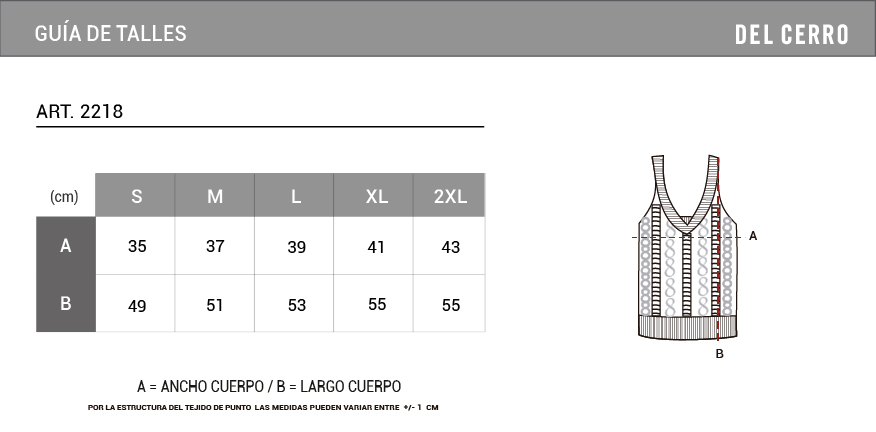 Tabla de medidas