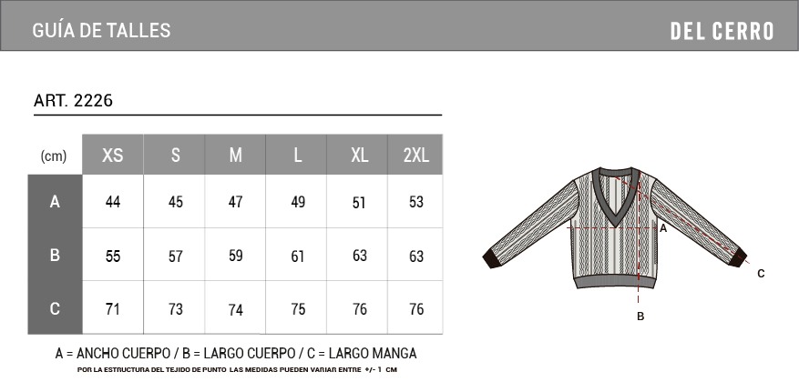 Tabla de medidas
