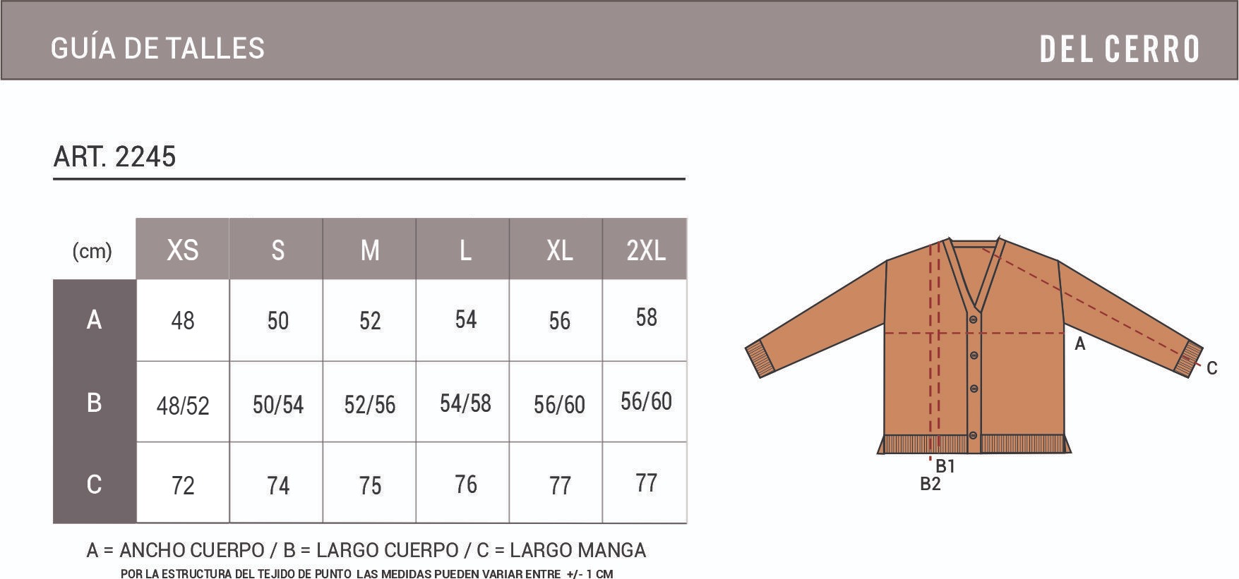 Tabla de medidas
