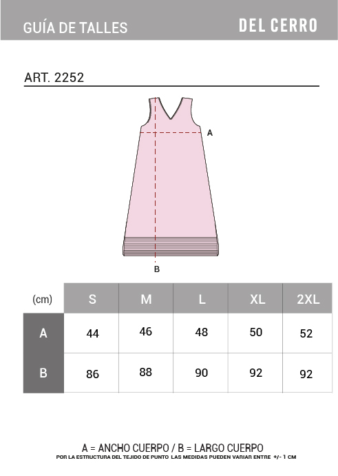 Tabla de medidas