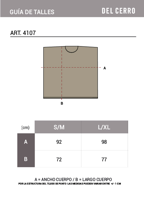 Tabla de medidas